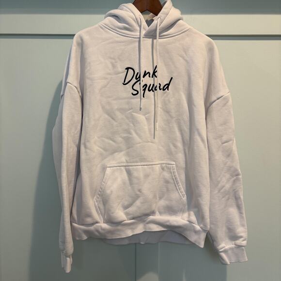 Dunk Squad Hoodie Mens Medium Basketball Embroidered Graphic Pullover Sweatshirt - Picture 1 of 11
